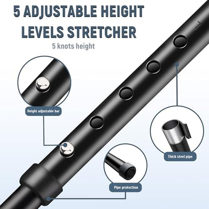 Hamstring Stretcher for Knee Extension & Pain Relief, Adjustable Low Back, Calf, Leg & Hip Stretching Device for Flexibility, ACL Surgery Recovery Physical Therapy Equipment - Upgraded 2025