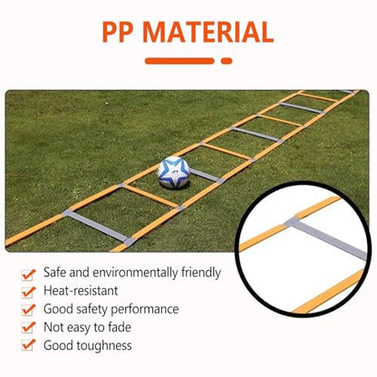 Speed Ladder, Vertical Jump Trainer, Agility Training Ladder for Foot Exercise, Foldable Training Equipment, Instant Set-up, Tangle-Free