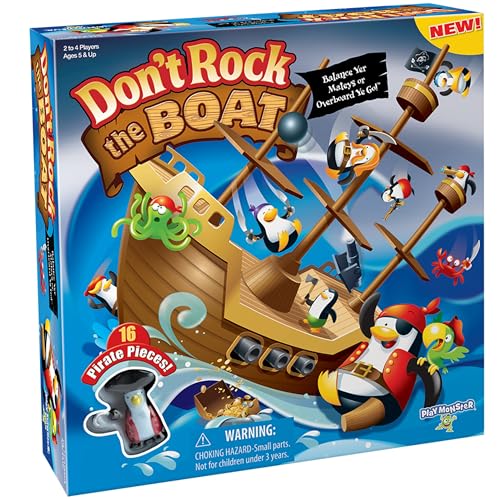 Don’t Rock the Boat Board Game-Kids Games, Family Games for Kids and Adults, Board Games for Family Night, Multi-Player Board Games, Builds Hand & Eye Coordination, Balancing Toy, Ages 5+