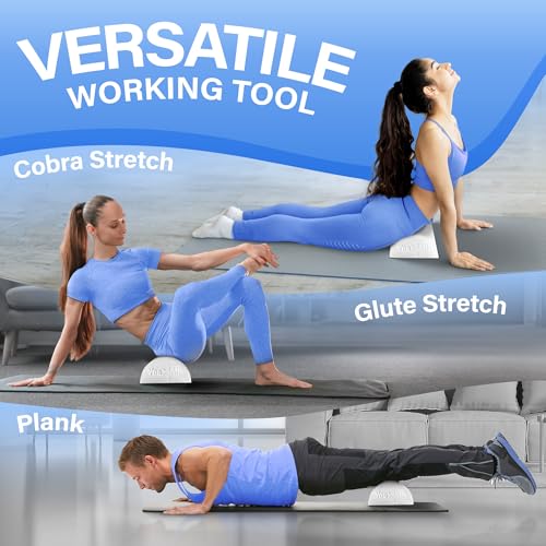 Yes4All Medium Firm Half Foam Rollers for Post-Workout Relaxation, 12/18/24/36 inch PE Foam Roll for Back Massage & Yoga Exercise - color: White, style: 24-inch
