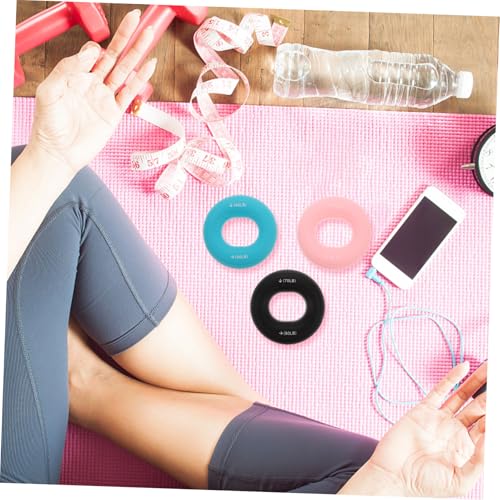 3Pcs Hand Grip Strength Trainer Multi-resistance Forearm Exerciser Rings for Grip and Finger Strength Portable Practical Hand Training Tool