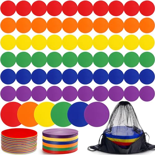 TPE Floor Spot Markers Dots for Gym Flat Non Slip Spot Marker Dance Dot for Gym Sports Soccer Basketball Agility Training Field Marking Equipment