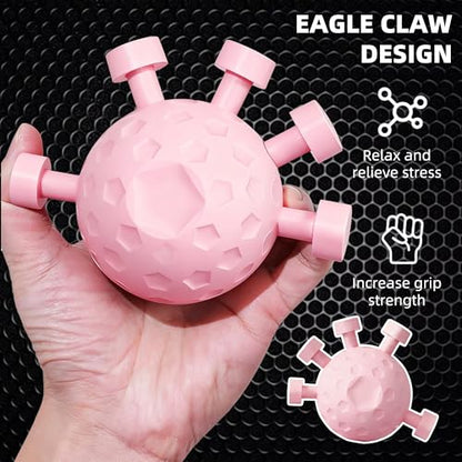 Finger Grip Strengthener,2026 New Hand Forearm Ball Strengthener Wrist Strengthening Guitar Finger Gripper Finger Exerciser Gripper Tool for Gym, Piano and Guitar Training - color: Pink