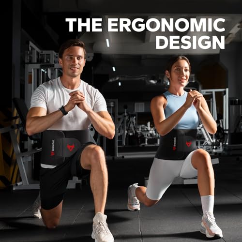 Waist Trimmer for Women and Men, Adjustable Sweat Band for High-Intensity Training & Workouts Black - size: Medium (Waist Fit: Up to 48”)