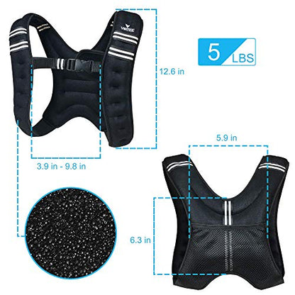 Weighted Vest Weight Vest for Men Women Kids 5/10/16 Lbs Weights, Body Weight Vests Adjustable for Running, Gym Workout, Jogging, Body Fitness