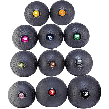 Fitvids Slam Medicine Wall Balls Workout Exercise Fitness Weighted Balls for Cross Training, Strength and Conditioning Exercises, Cardio and Core Workouts - style: 8 Pounds