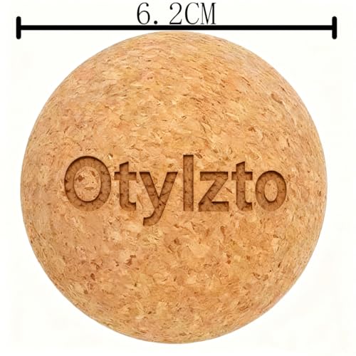 2Pcs Massage Lacrosse Balls Natura Cork for Myofascial Release, Trigger Point Therapy, Muscle Knots, and Yoga Deep Tissu Therapy