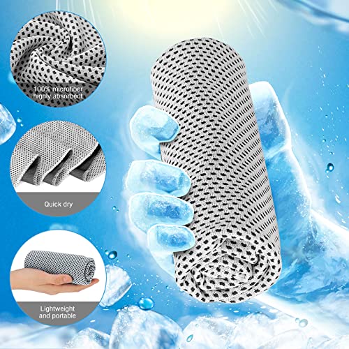 BBTO Pcs Cooling Towels 32'' x 12'' Microfiber Sweat Towel - color: Cool Colors