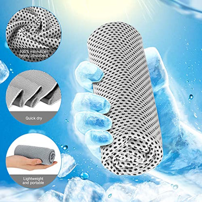 BBTO Pcs Cooling Towels 32'' x 12'' Microfiber Sweat Towel - color: Cool Colors