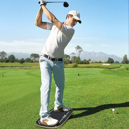 Rocalt Golf Pressure Plate, Golf Weight Shift Board Swing Trainer Aid, Balance Board for Pressure Shift, Tempo, Stability and Consistent Contact, Indoor Outdoor Golf Training Equipment for Men Women