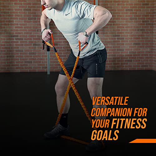 Slastix Toner Resistance Bands with Handles | Safe Sleeve Exercise Bands for Strength Training, Full Body Workouts, and Home Gym Fitness