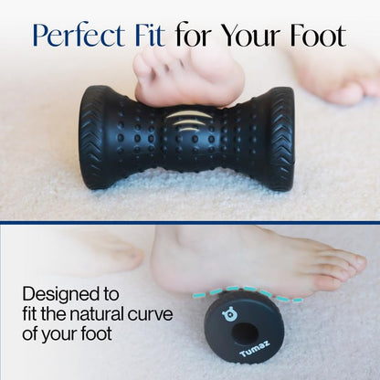Tumaz Foot Roller for Plantar Fasciitis Relief，Foot Massage Roller for Alleviate Planter Fasciitis Pain,Arch Pain,Trigger Points & Deep Tissue, Portable - Reflexology Tool,Black - color: Black