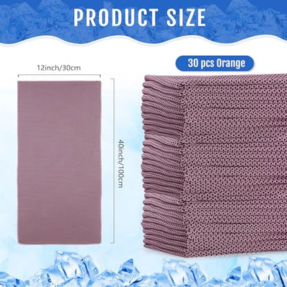 Hosuly 30 Pack Cooling Towels 40"x12" - color: Pink