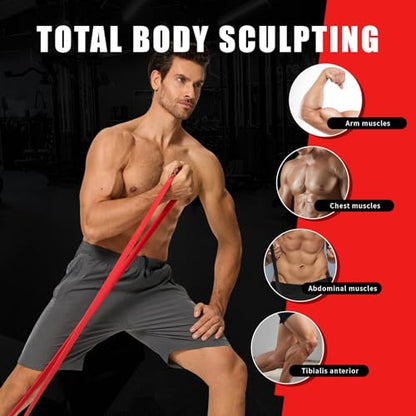 Professional Resistance Bands, Pull Up Assistance Bands Set with Door Anchor, Exercise Workout Bands for Working Out, Body Stretching, Fitness, Physical Therapy, Muscle Training for Men & Women