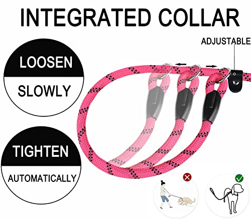 Dog Leash, 6 FT Heavy Duty Dog Leashes with Comfortable Padded Handle,Pink - color: Pink, size: 6 Feet x 1/2 Inch