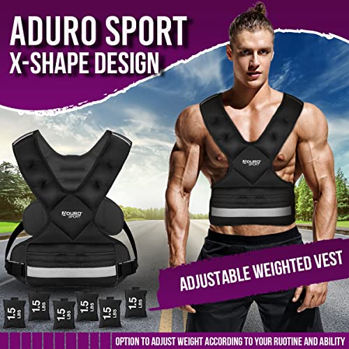 "Aduro Sport Adjustable Weighted Vest Workout Equipment, 4-10lbs/11-20lbs/20-32lbs/26-46lbs Body Weight Vest for Men, Women, Kids" - style: 11-20 Pounds (4.98KG-9.07KG)