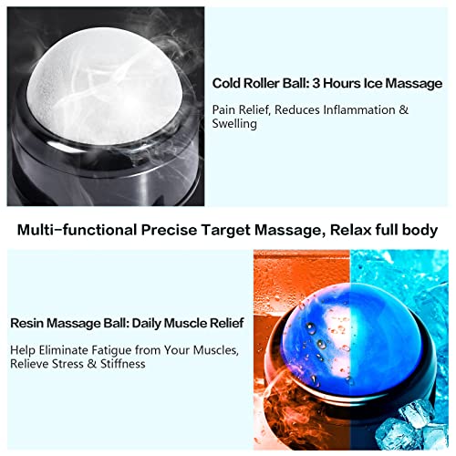Massage Ball, Mountable Muscle Massage Roller for Pain Relief, Suction Cup Self Back Massager Roller and Trigger Point Massager to Relieve Muscle Knots, Hands-Free - 2 Balls - style: 1 - Pack - Mountable Ball