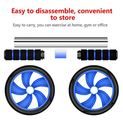 Abdominal Muscle Training Rollers, 5-In-1 Roller Kit with Knee Pads, Push-Up Bars, Handle Grips, Skipping Ropes, Home Gym Exercise Kits Suitable for Physical Training