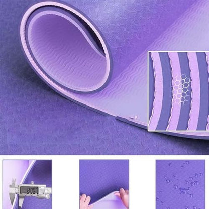 Premium Non-Slip Yoga Mat–Non-Slip,Durable,with Free Carry Strap for On-the-Go Practice!