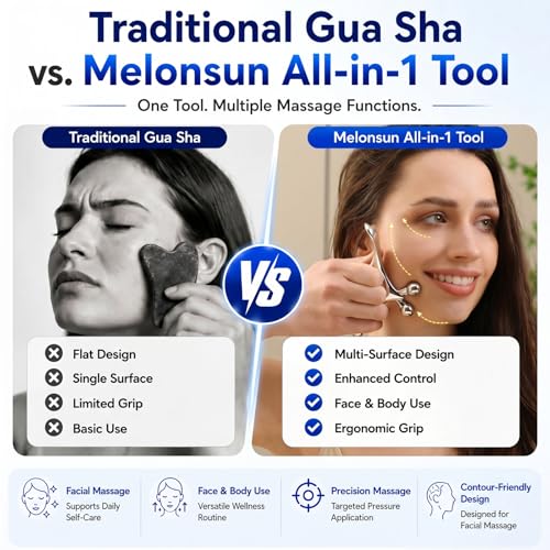 Trigger Point Massage Tool for Pain Relief, Deep Tissue Massage & Gua Sha, Fascia Release Muscle Scraper Acupressure Tool for TMJ Relief, Muscle Recovery, Full-Body Massage & Therapists