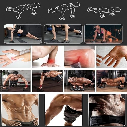 Push Up Bars, Push-up Handles, Set Of 2 Extra Thick Non Slip Foam Grip, Unique Sturdy Structure Push Up Stands, Perfect Strength Training Home Gym Push Up Handles For Floor
