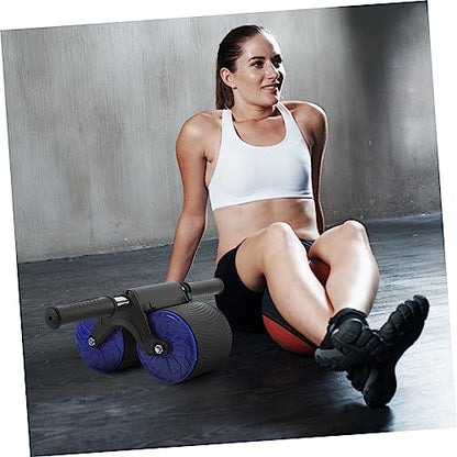 UKCOCO 1Set Abdominal Wheel Roller Automatic Rebound Abdominal Training Equipment for Home Gym Skid Texture for Muscle Workout Versatile Ab Exercise Tool