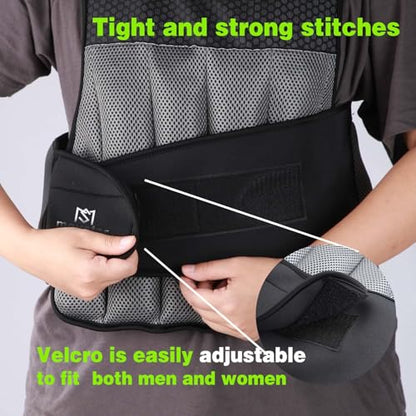 Adjustable Weighted Vest Women Men with Reflective Design 10lbs,20lbs Workout Vest for Strength Training, Walking, Jogging, Weightlifting, Running Men Women - size: 16 lbs