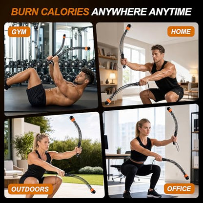 Portable Ropeless Battle Ropes, Cordless Weighted Workout Rope for Home Gym, Adjustable Resistance Training Equipment for HIIT, Cardio, Core & Full-Body Strength Fitness