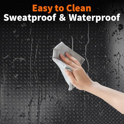 Double-Sided Non-Slip Workout Mat for Elliptical Machine, 23.6" x 17" Stepper Mat for Under Desk Ellipticals & Pedal Exercisers, Stability & Floor Protection, Vibration Plate Mat Compatible - size: 23.6"L x 17"W x 0.2"Th