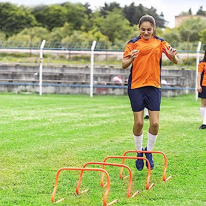 Height Adjustable Hurdles, 9 12 16 20 24 Inch Tall Athletes Training Hurdles, Sport Squad Professional Speed & Agility Training Set, Sports Practice Equipment for PE, Height 40cm/15.7inch