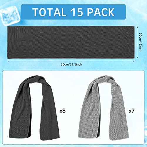BBTO Pcs Cooling Towels 32'' x 12'' Microfiber Sweat Towel - color: Cool Colors
