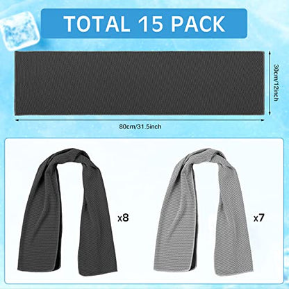 BBTO Pcs Cooling Towels 32'' x 12'' Microfiber Sweat Towel - color: Cool Colors