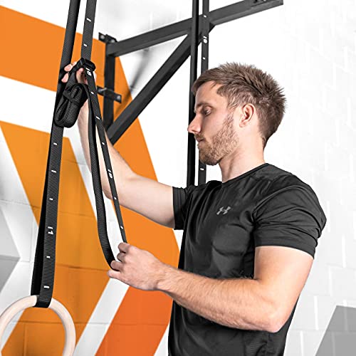 METIS Wooden Gym Rings [Pair] - Gymnastics Equipment for Calisthenics & Crossfit | Pair of Wooden Rings for Home Gym Equipment | Olympic Gymnastics Rings