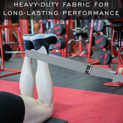 Premium 76" Extra Long Resistance Band for Working Out, 3" Wide Non-Slip Fabric Exercise Band for Stretching, Yoga, Strength Training & Physical Therapy - color: Gray