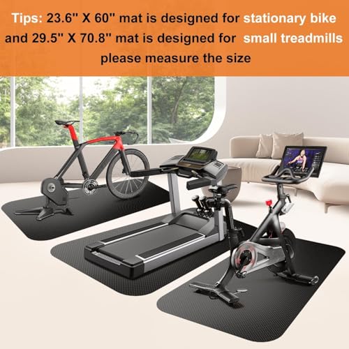 Treadmill Walking Pad Mat for Carpet Floors,Folding Treadmill Mat for Hardwood Floors,for Under Exercise Bike, Exercise Equipment Mat,Reduce Noise Shock Absorption - size: 60" X 29.5"