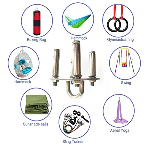 Eye Ceiling Hook Swing Hangers 700LB Capacity for Punching Bags Hanging Chair Hammocks Swing Trapeze Yoga (90mm Diameter)