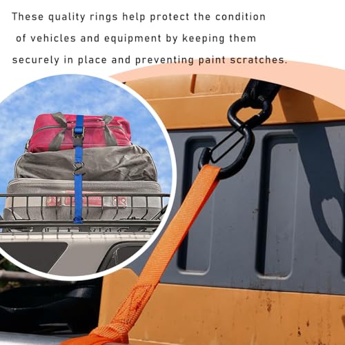 Wevdn 8 PCS Soft Loop Tie Down Straps, 1.1"x 18" Heavy Duty Tie Down Loops, 1500lb Load Capacity, 4500lb Breaking Strength for Securing Bikes, Motorcycles, Scooters, Lawn Equipment (Blue) - color: Blue, 8 PCS