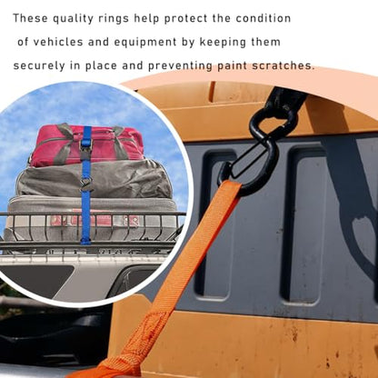 Wevdn 8 PCS Soft Loop Tie Down Straps, 1.1"x 18" Heavy Duty Tie Down Loops, 1500lb Load Capacity, 4500lb Breaking Strength for Securing Bikes, Motorcycles, Scooters, Lawn Equipment (Blue) - color: Blue, 8 PCS