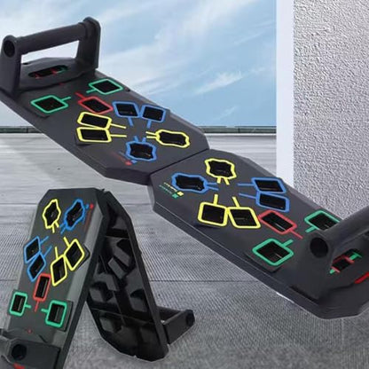 Push Up Board, 7 in 1 Multi-Functional Portable Foldable Push Up Bra,Professional Adjustable Home Workout Equipment Pushup Board for Fitness Accessories Strength Training Exercise Muscle Building (Black)