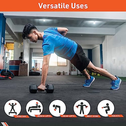Body Sport Rubber Encased Hex Dumbbell Weight, Single – Dumbbells for Exercises – Strength Training Equipment – Home Gym Accessories – Weight Training - style: 10 lbs