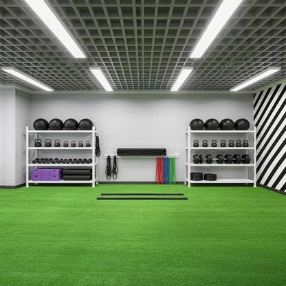 Yescom Sports Sled Strips Turf Gym Flooring for Weight Sled Push Pull - size: 0.4"H-3'x65'x4Pcs(800Sq.Ft)