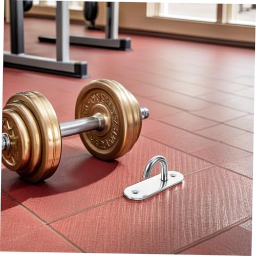 Mikikit 4pcs Wall Mount Resistance Band Anchors with Stainless Steel Hooks for Home Gym, Heavy Duty and Flexible Mounting Option, for Exercise Straps, Yoga, and Body Weight Workouts