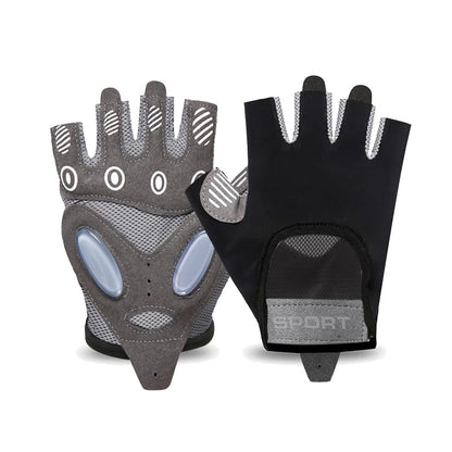 Workout Gloves for Men Women Exercise Gloves for Weight Lifting Fitness Cycling Gym Training with Grip Cushion Pads - color: Black