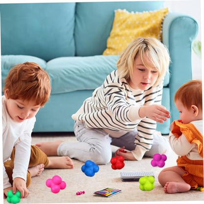 Alasum 6Pcs Hexagonal Agility Balls for Reaction Training High Difficulty Reflex Balls for Sports Exercise Lightweight Durable for Team Games and Parent Interaction
