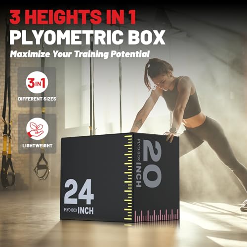 papababe 3-in-1 Jump Box, Anti-Slip, High-Density Foam - style: 20 x 24 x 30 inch (16 lb)-Colored A