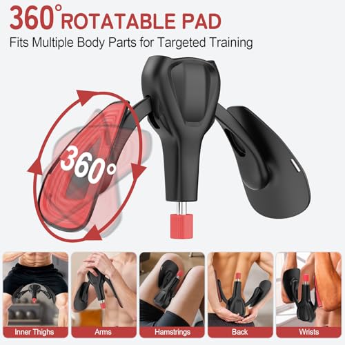 Pelvic Floor Exercise Devices 77 lb Adjustable Kegel Inner Thigh Exerciser and Hip Trainer Workout Equipment for Home Postpartum Recovery Women Men, with Band