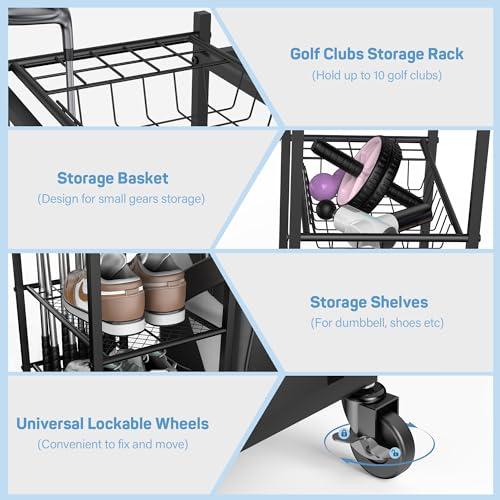 PLKOW Weight Rack for Dumbbells, Home Gym Storage for Dumbbells Yoga Mat Kettlebells, Yoga Mat Storage Rack for Garage, Home Gym