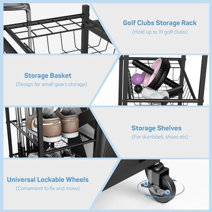 PLKOW Weight Rack for Dumbbells, Home Gym Storage for Dumbbells Yoga Mat Kettlebells, Yoga Mat Storage Rack for Garage, Home Gym