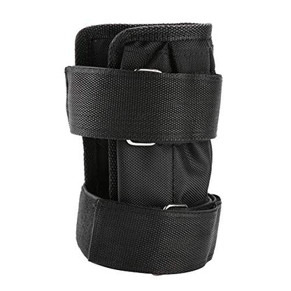 Weighted Wrist and Ankle Bands, 1 Pair Adjustable Ankle Wrist Weight Straps, Leg Arm Hand Cuff Weights with Empty Pocket for Steel Plates(Not Included) Maximum 11lbs, Training