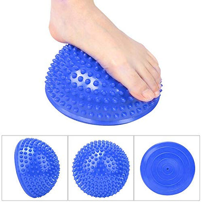 Exercise Balance Training Foot Massage Balls Stress Relief Yoga Massage Ball Semicircle for Relax Nervous Yoga Skills Physical Training Massage Ball(Blue)